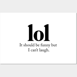 LOL - lot of laugh Definition Posters and Art